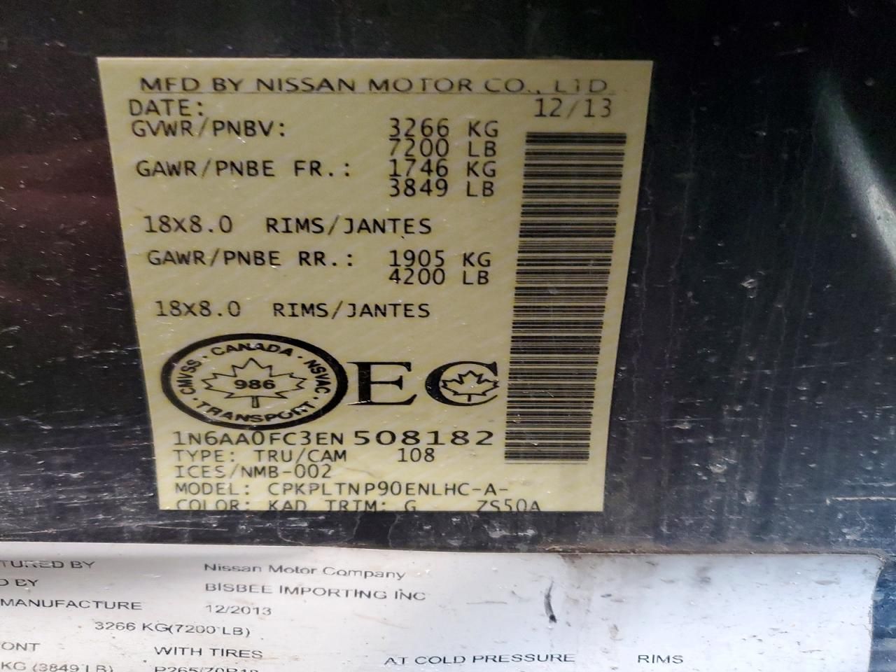 2014 Nissan Titan sv