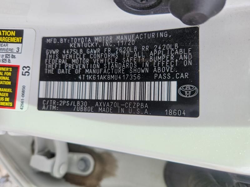 2021 Toyota Camry xse