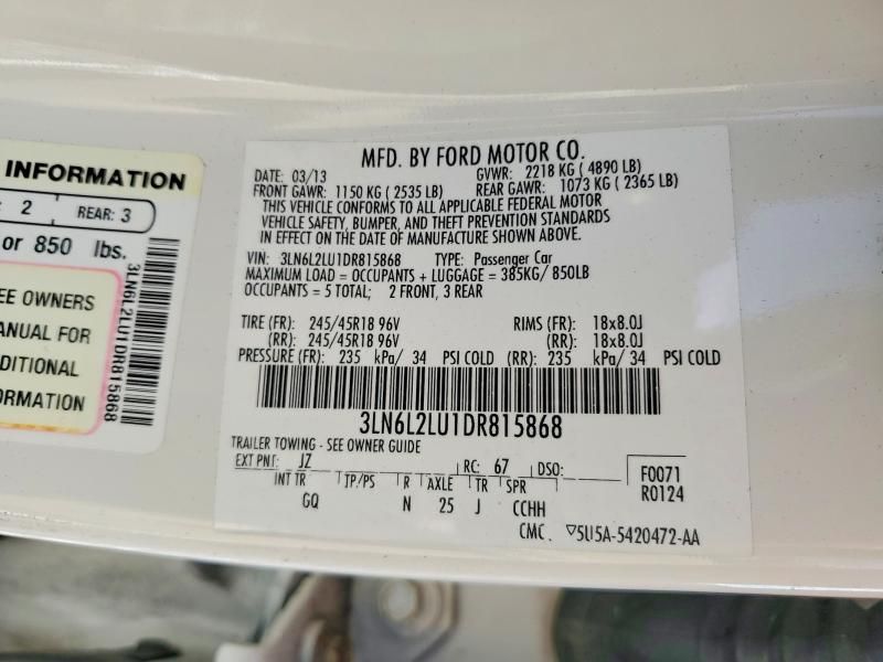 2013 Lincoln Mkz Hybrid