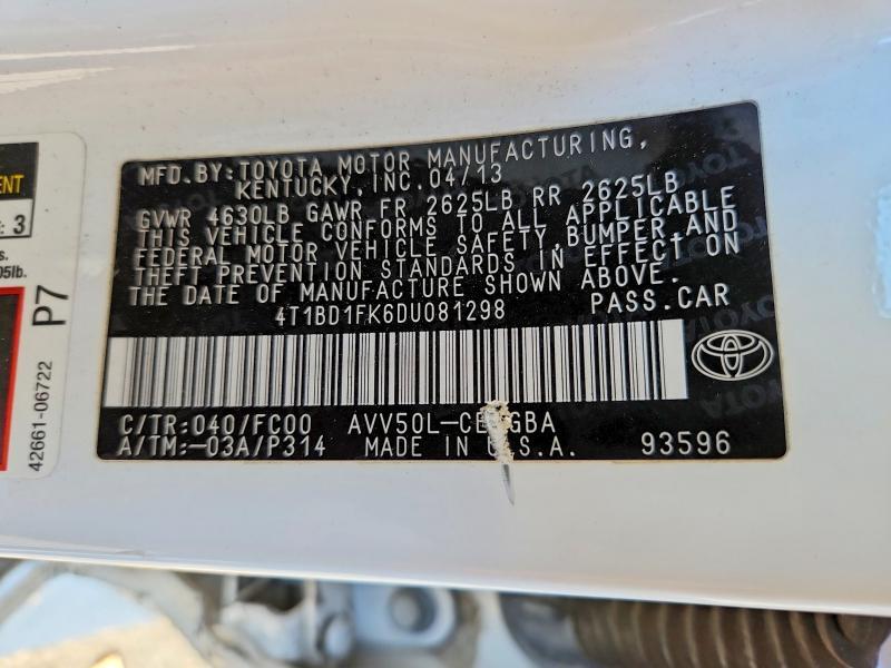 2013 Toyota Camry Hybrid