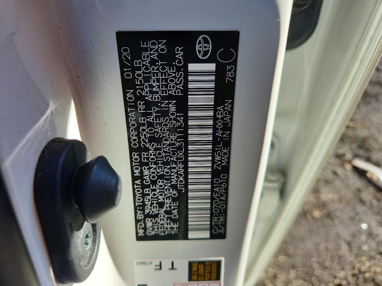 2020 Toyota Prius l