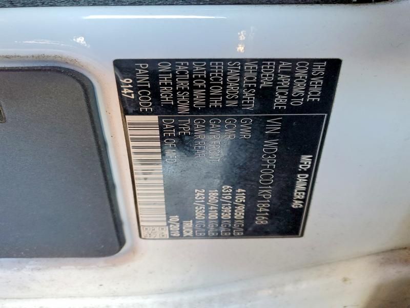 2019 Mercedes-Benz 2019 Mercedes Benz Sprinter 2500 Delivery van