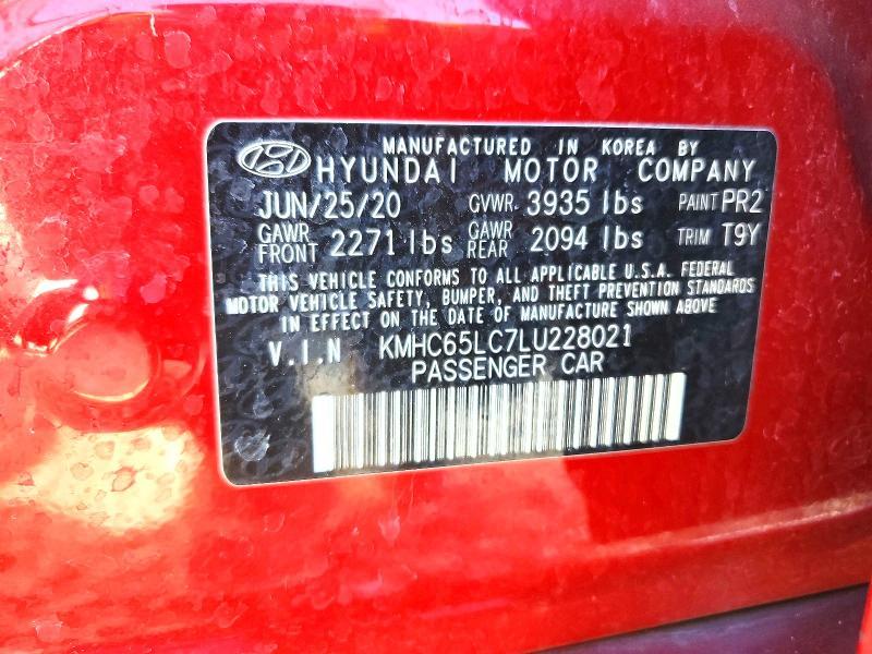 2020 Hyundai Ioniq Blue