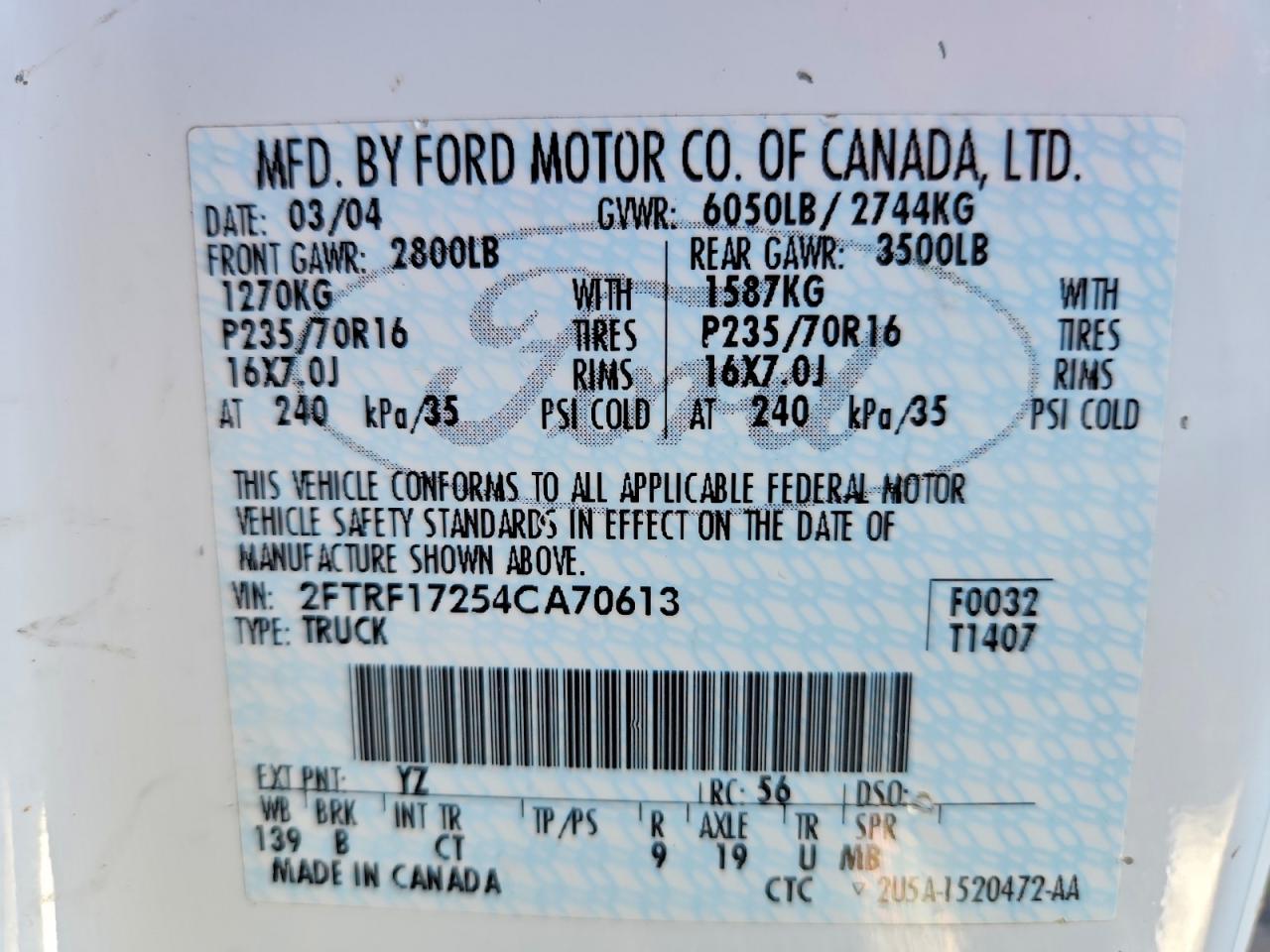 2004 Ford F-150 Heritage Classic