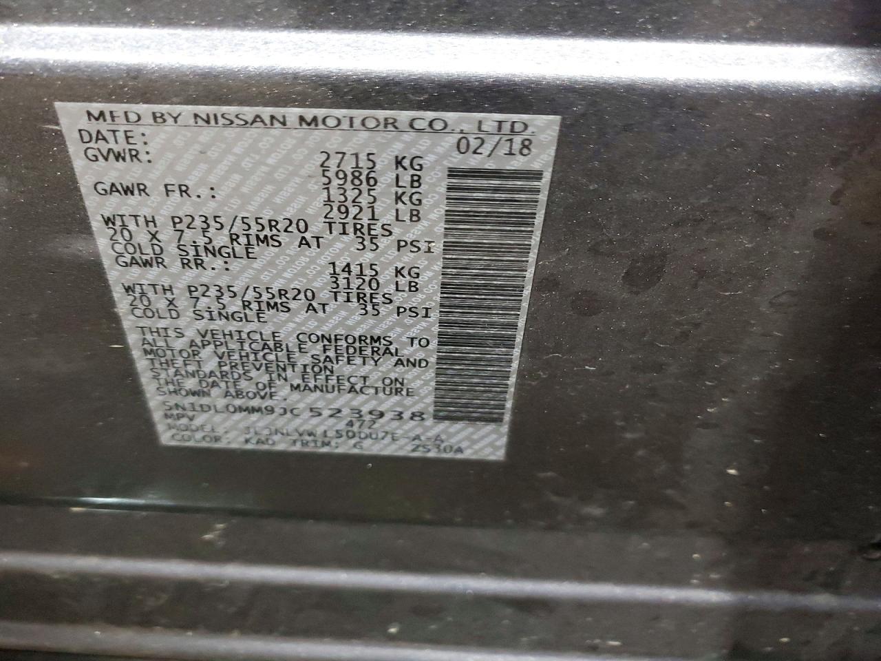 2018 Infinity Qx60 Base