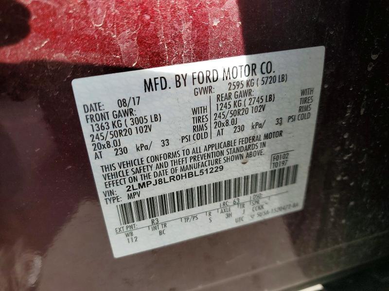 2017 Lincoln Mkx Reserve