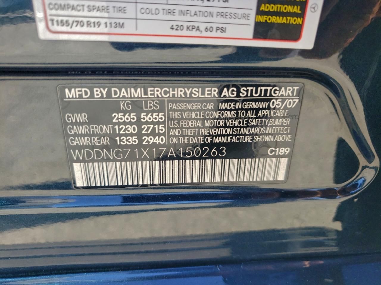 2007 Mercedes-Benz S 550 Lorezno