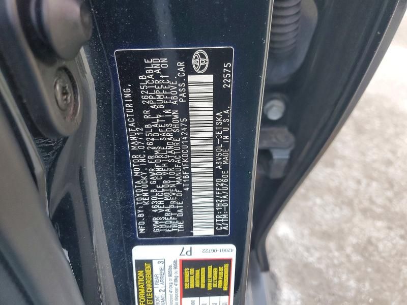 2012 Toyota Camry Base