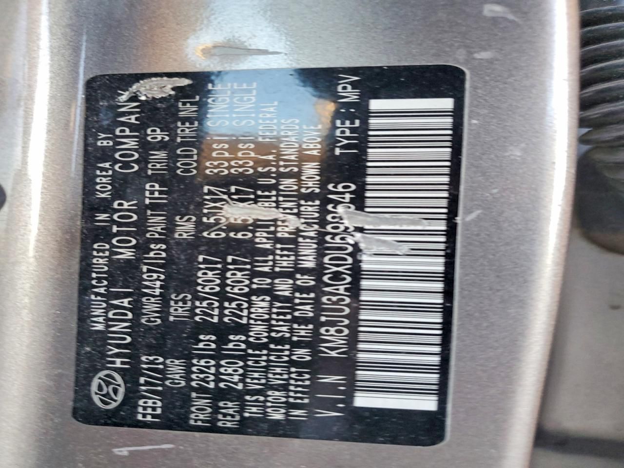 2013 Hyundai Tucson gls