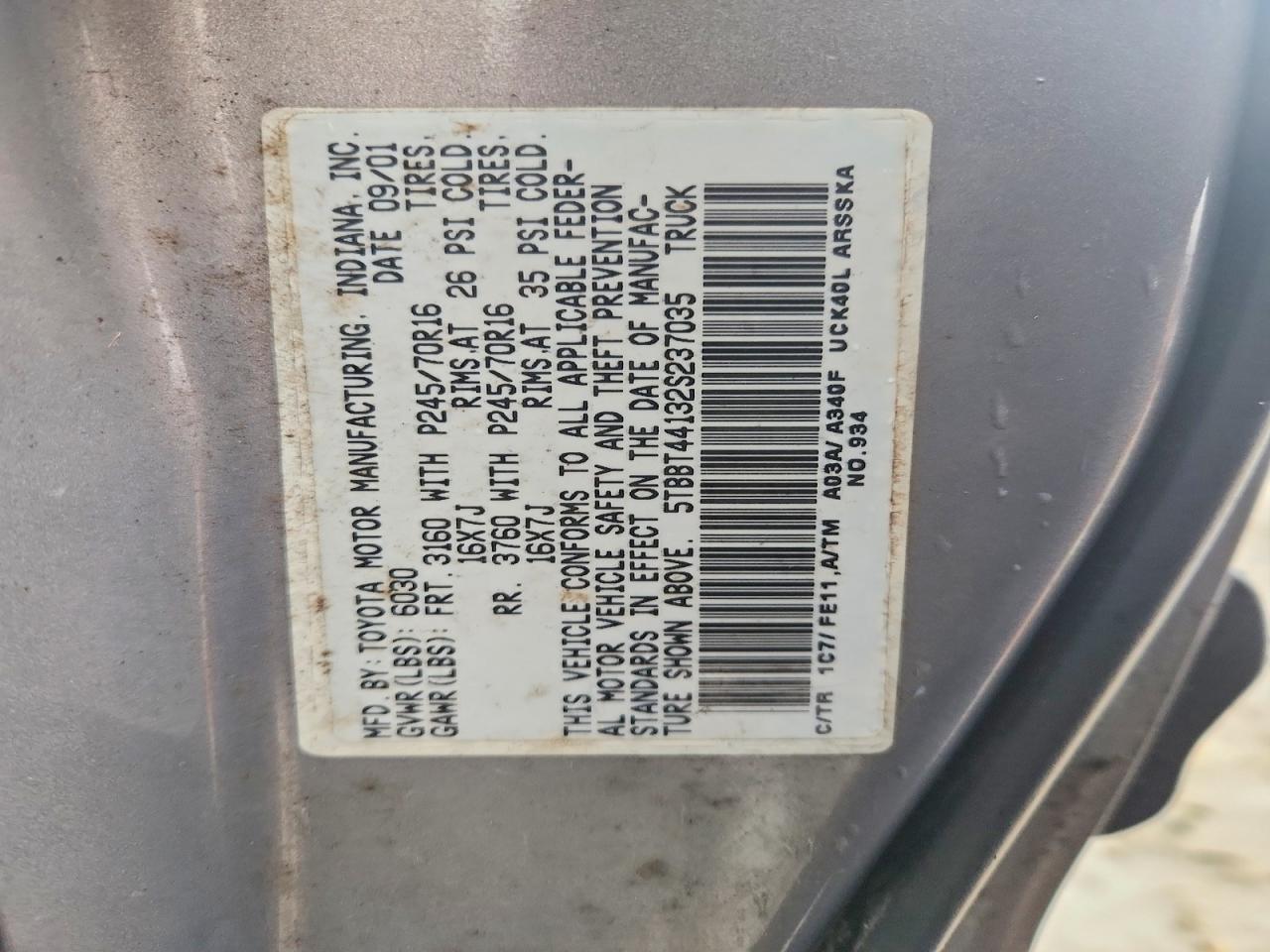 2002 Toyota Tundra SR5 V8