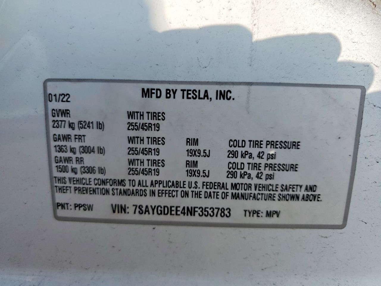 2022 Tesla Model y