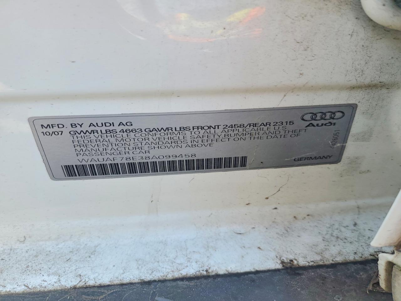 2008 Audi A4 2.0t