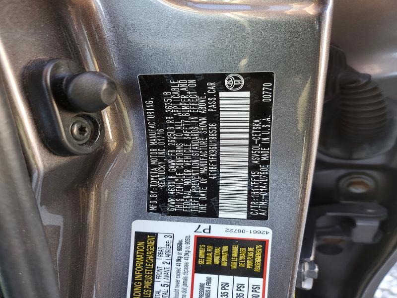 2016 Toyota Camry le