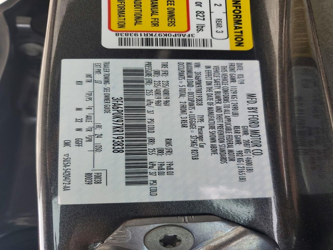 2019 Ford Fusion Titanium