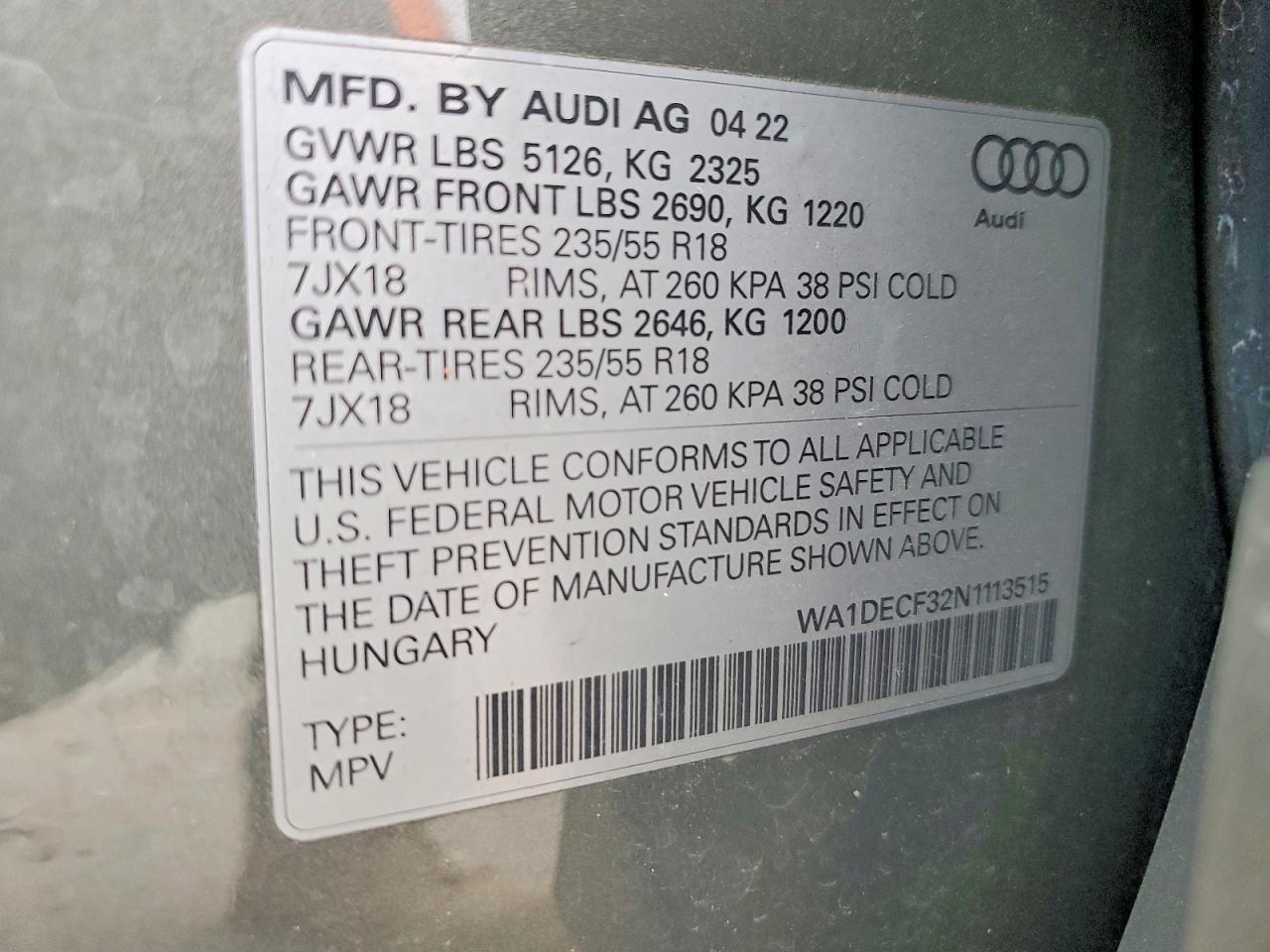 2022 Audi Q3 Premium s Line 45