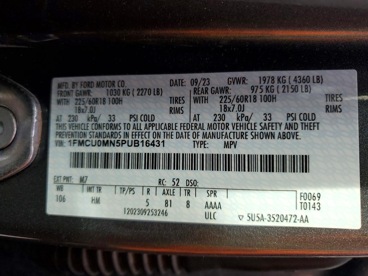 2023 Ford Escape st Line