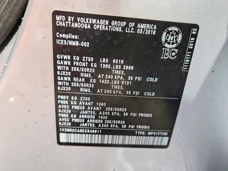 2019 Volkswagen Atlas sel Premium