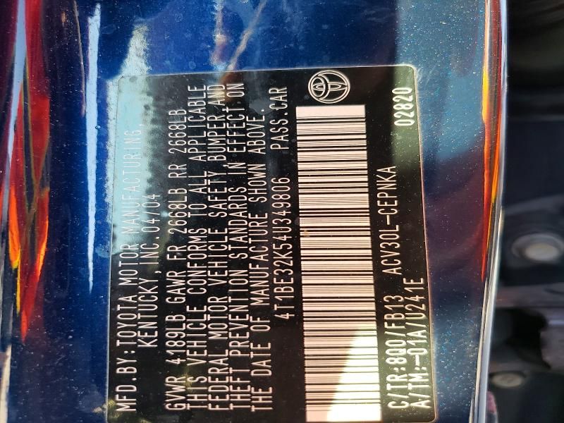 2004 Toyota Camry le