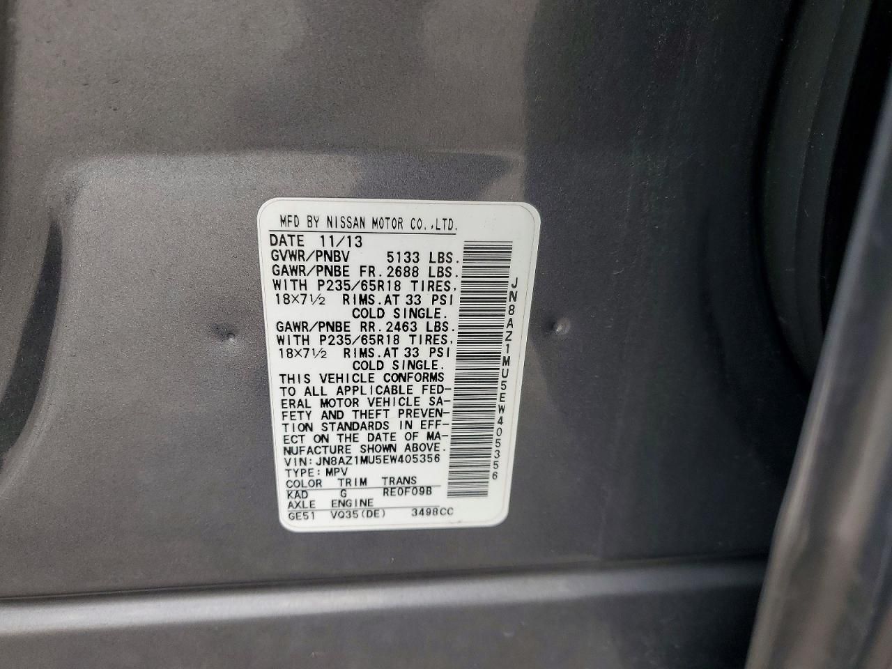 2014 Nissan Murano s