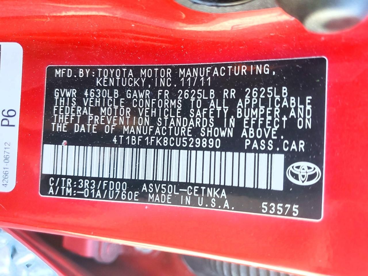 2012 Toyota Camry Base