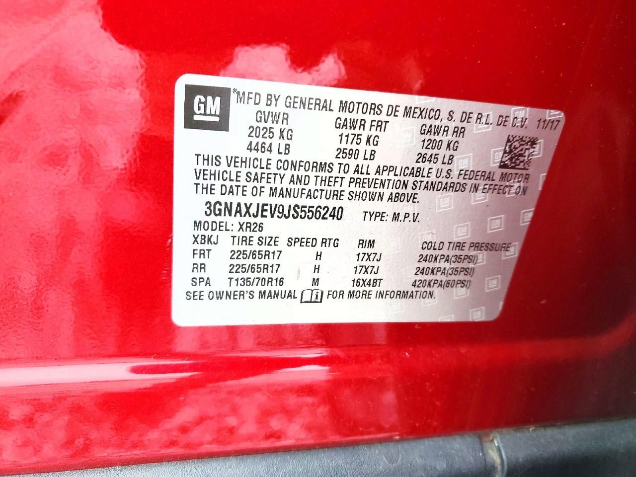 2018 Chevrolet Equinox lt