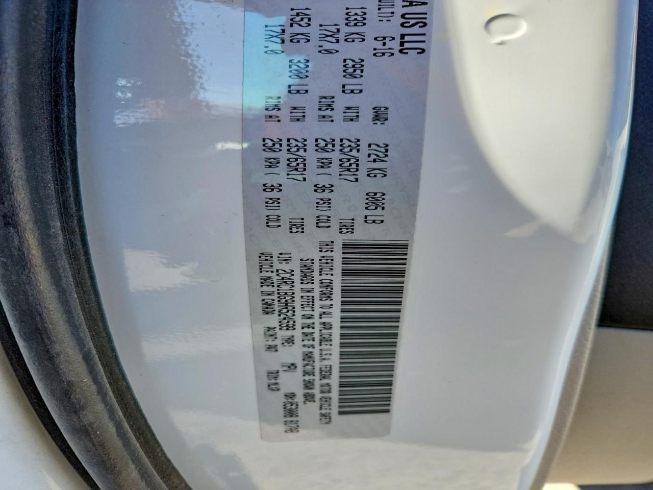 2017 Chrysler Pacifica Touring l