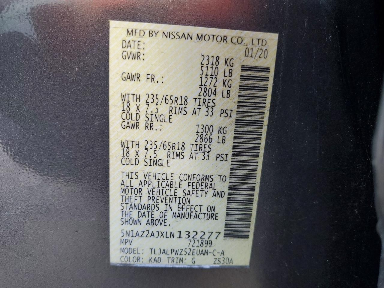 2020 Nissan Murano s