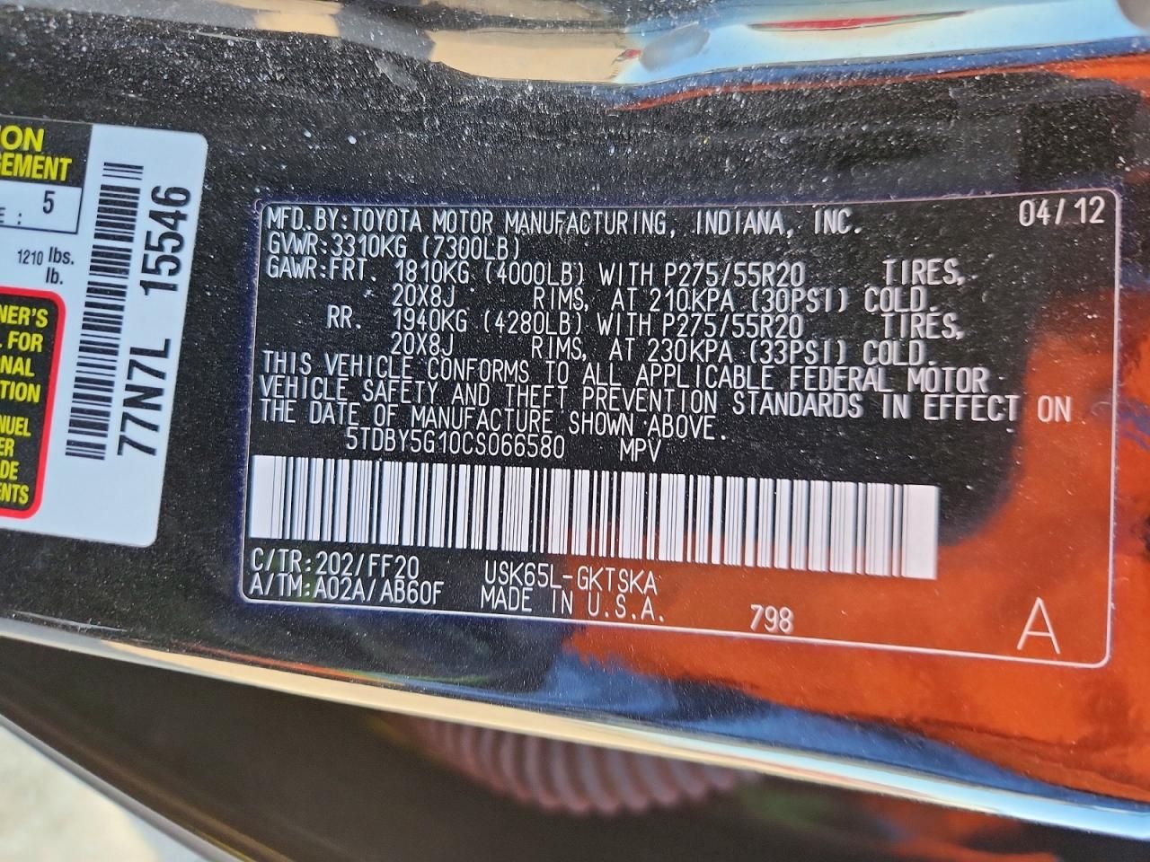 2012 Toyota Sequoia SR5