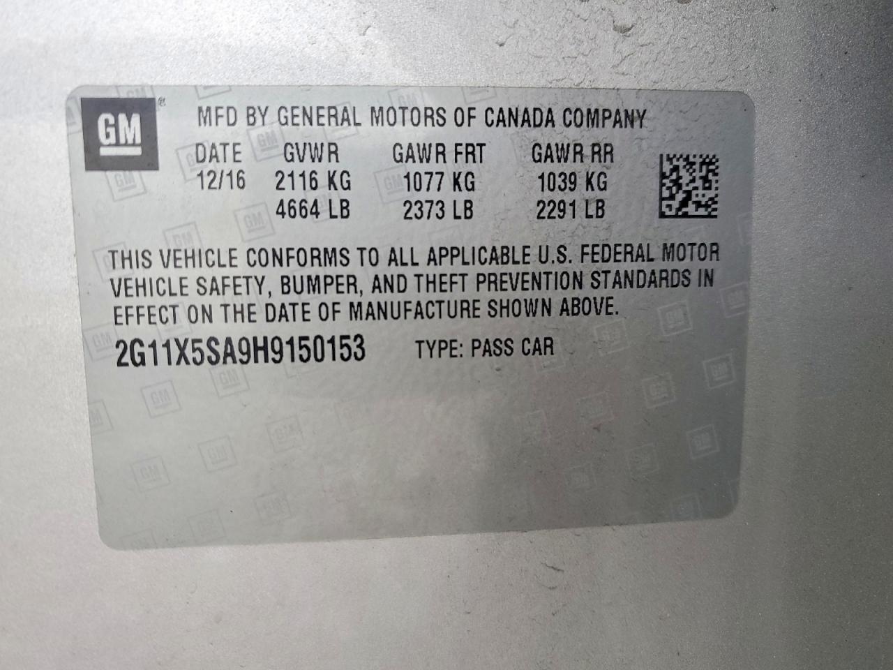 2017 Chevrolet Impala ls