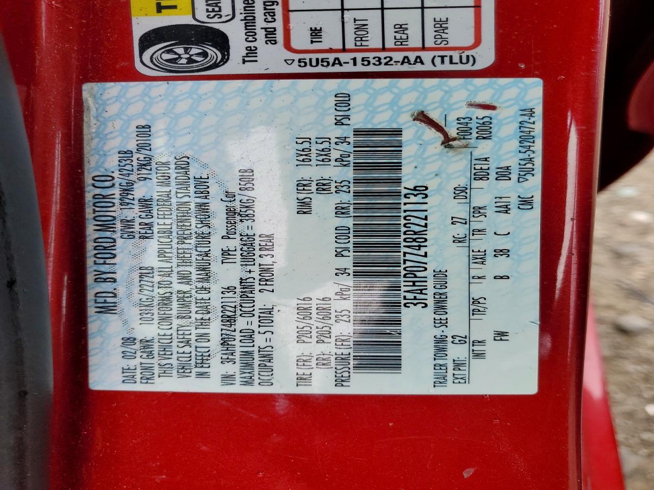 2008 Ford Fusion se