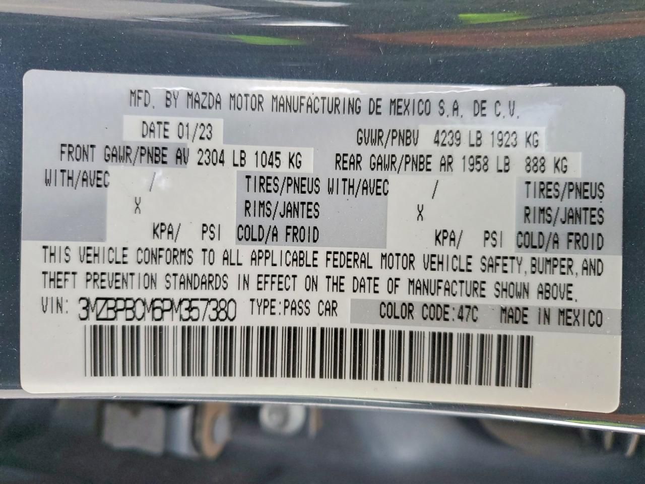 2023 Mazda 3 Preferred