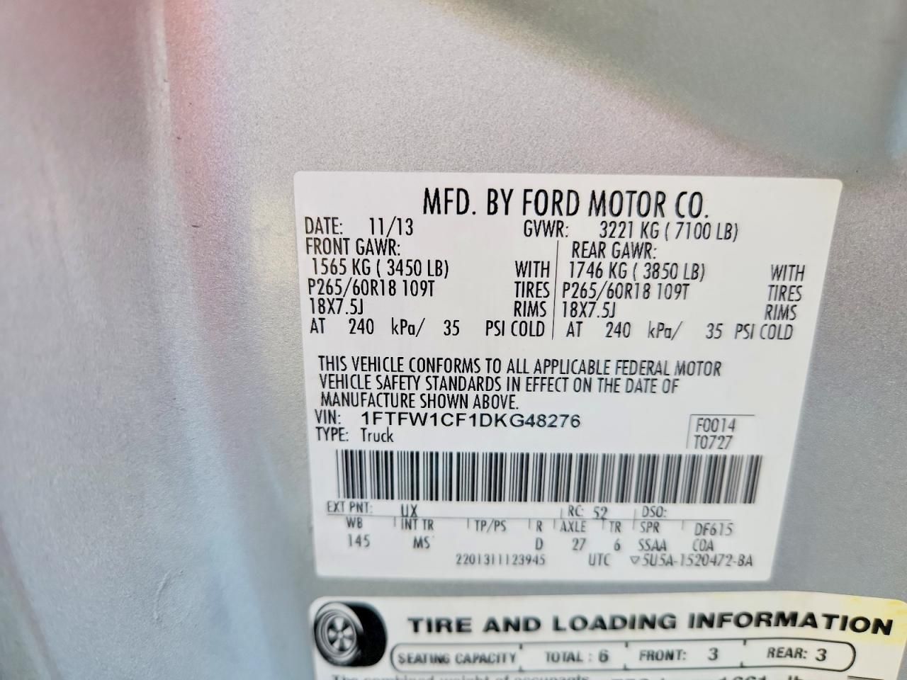 2013 Ford F150 Supercrew