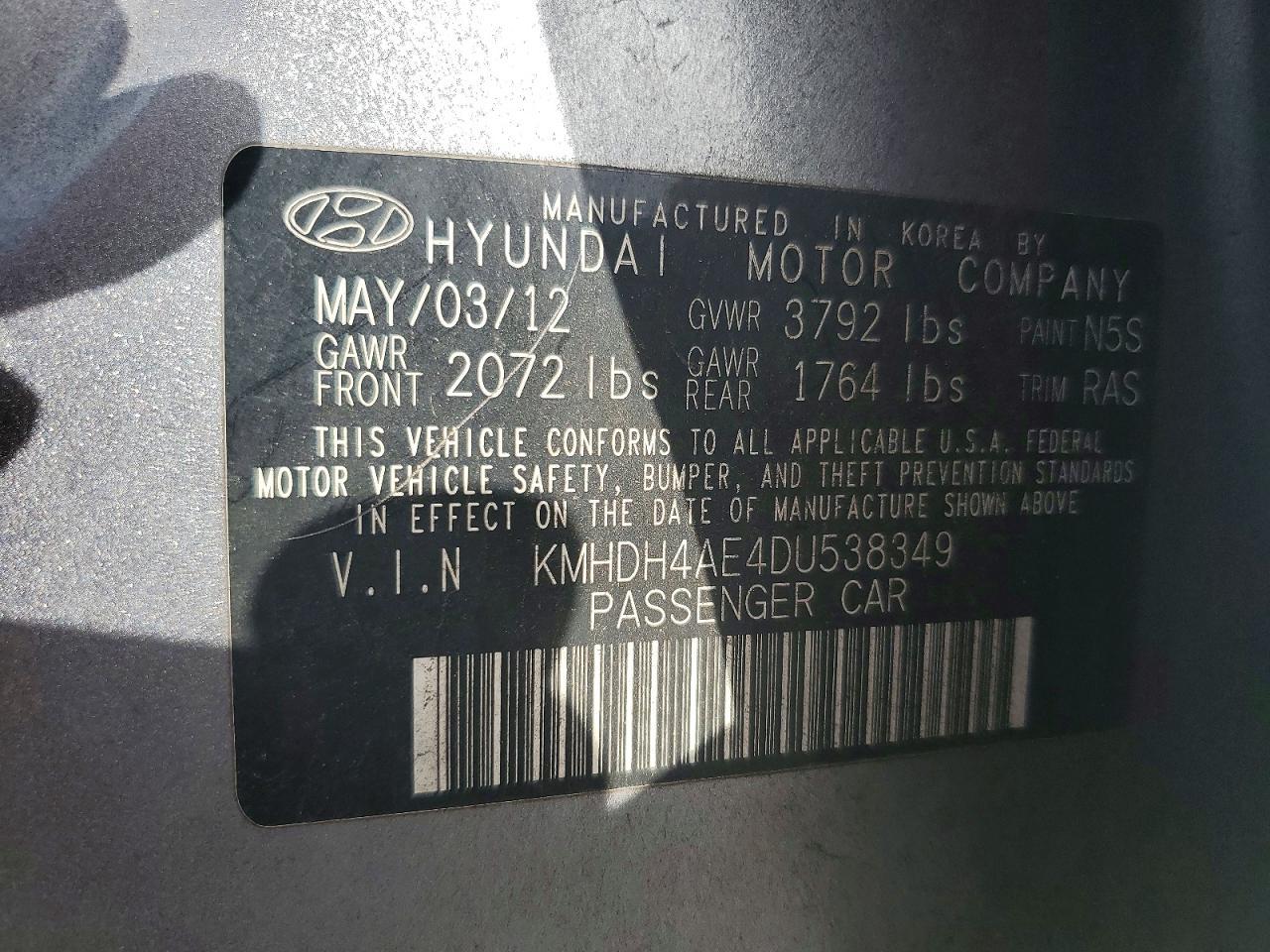 2013 Hyundai Elantra gls