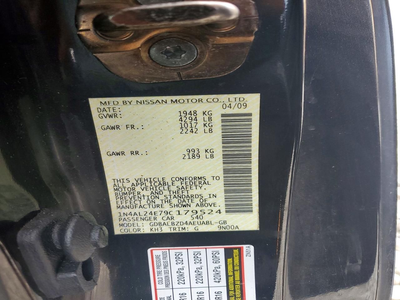 2009 Nissan Altima 2.5s