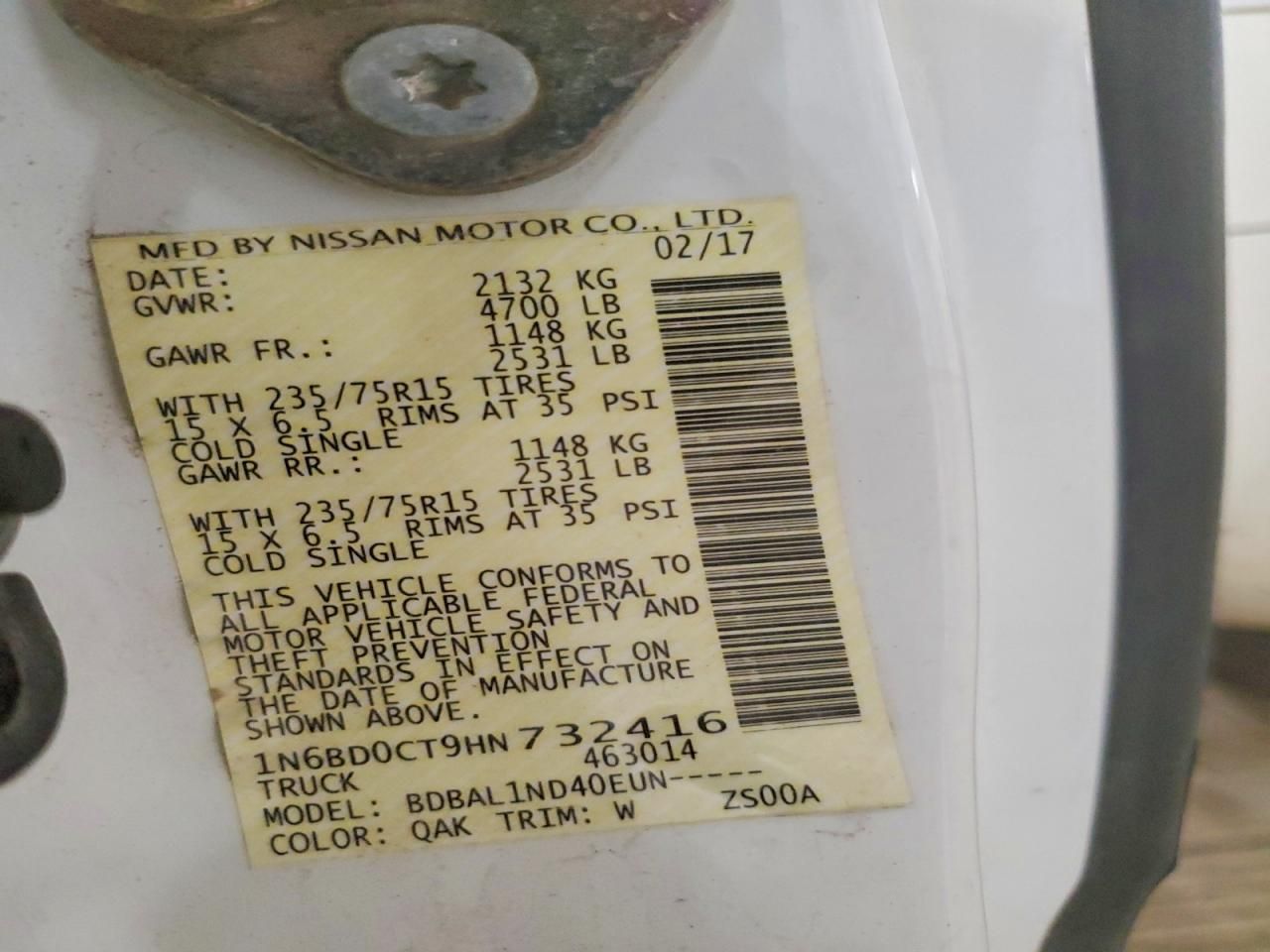 2017 Nissan Frontier s