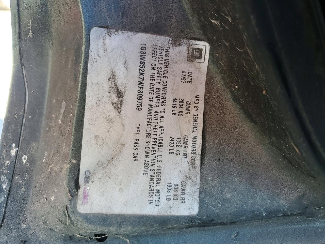 1998 Oldsmobile Intrigue gl