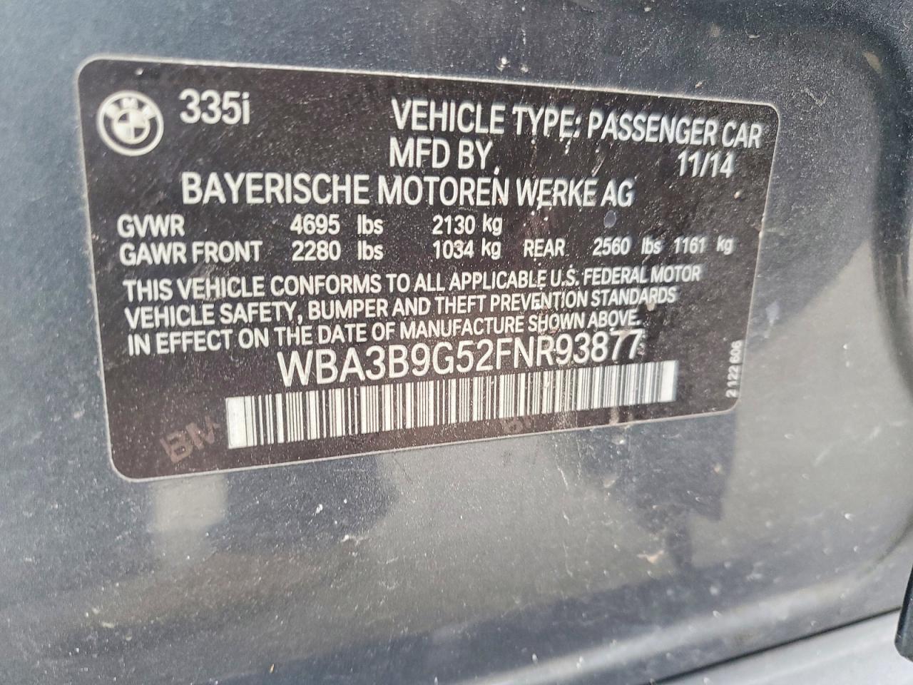 2015 BMW 335 xi