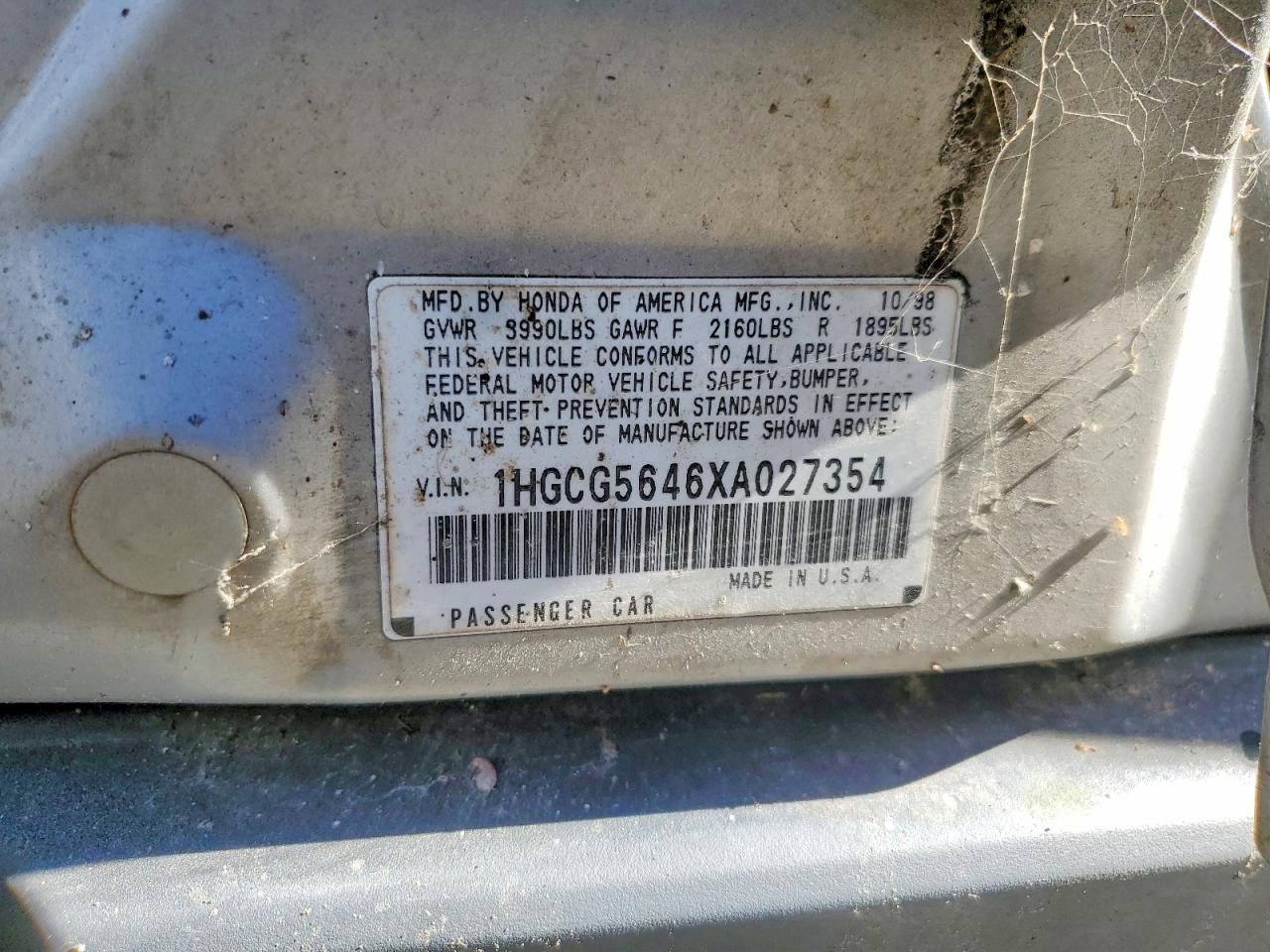 1999 Honda Accord lx