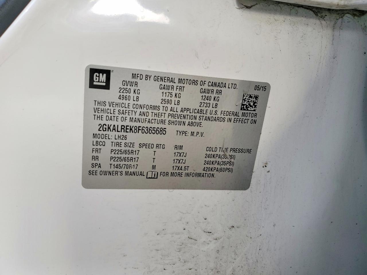 2015 GMC Terrain sle