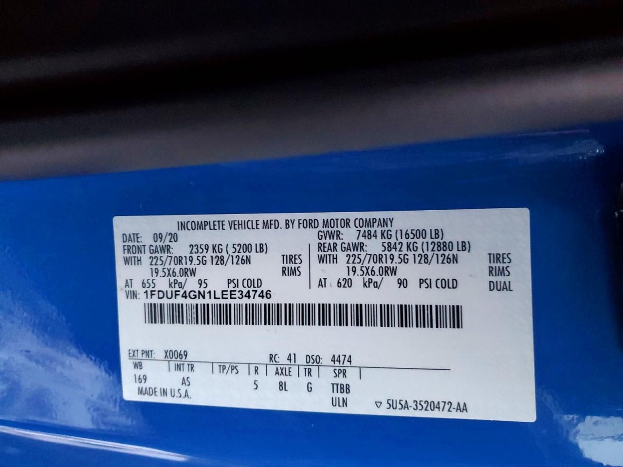 2020 Ford F450 BOX Truck