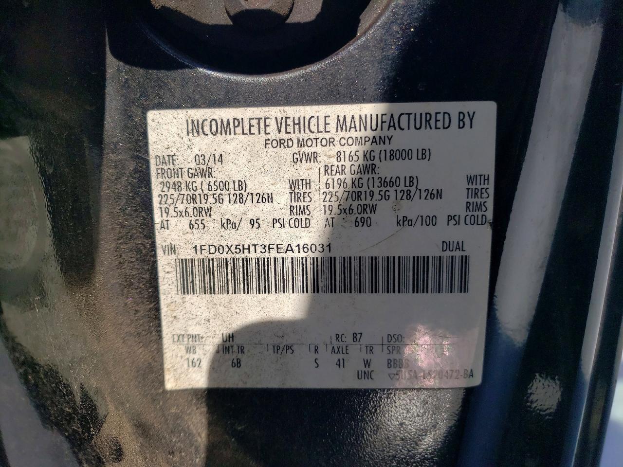 2015 Ford F550 Super Duty