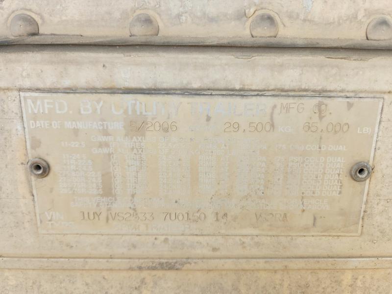 2007 Utility VS2RA Refrigerated Van Trailer