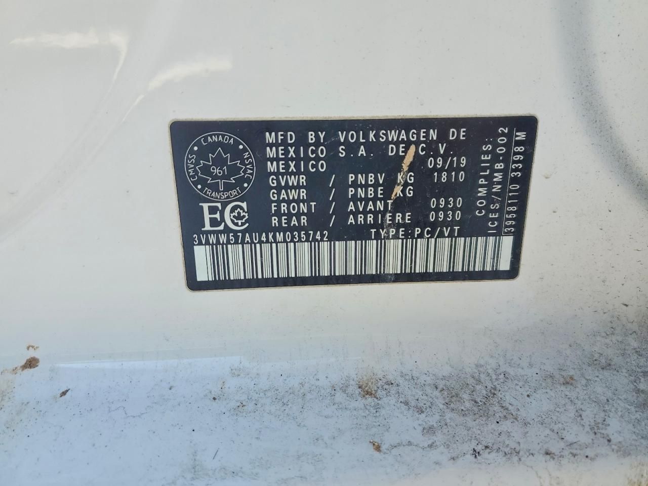 2019 Volkswagen Golf s