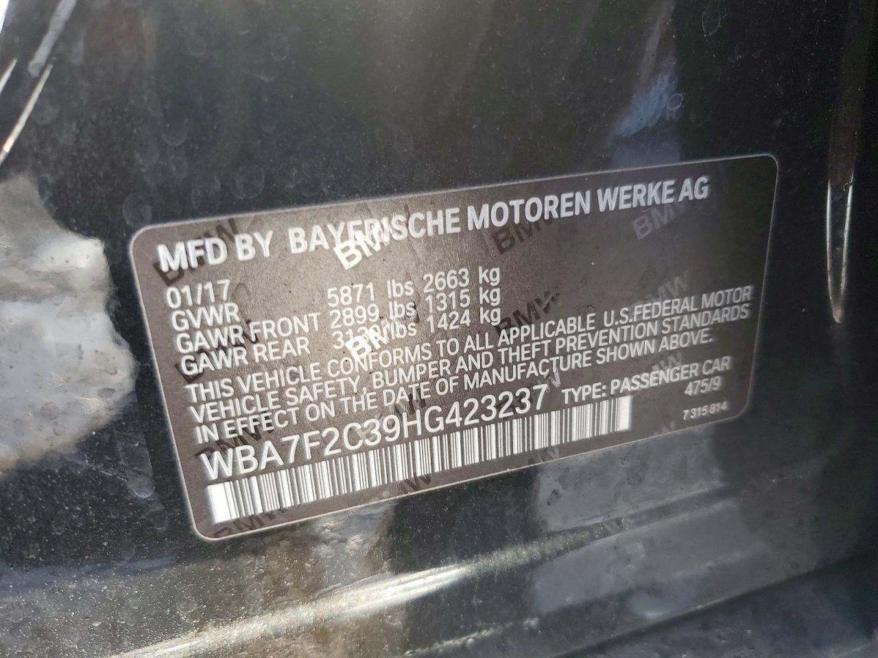 2017 BMW 750 xi