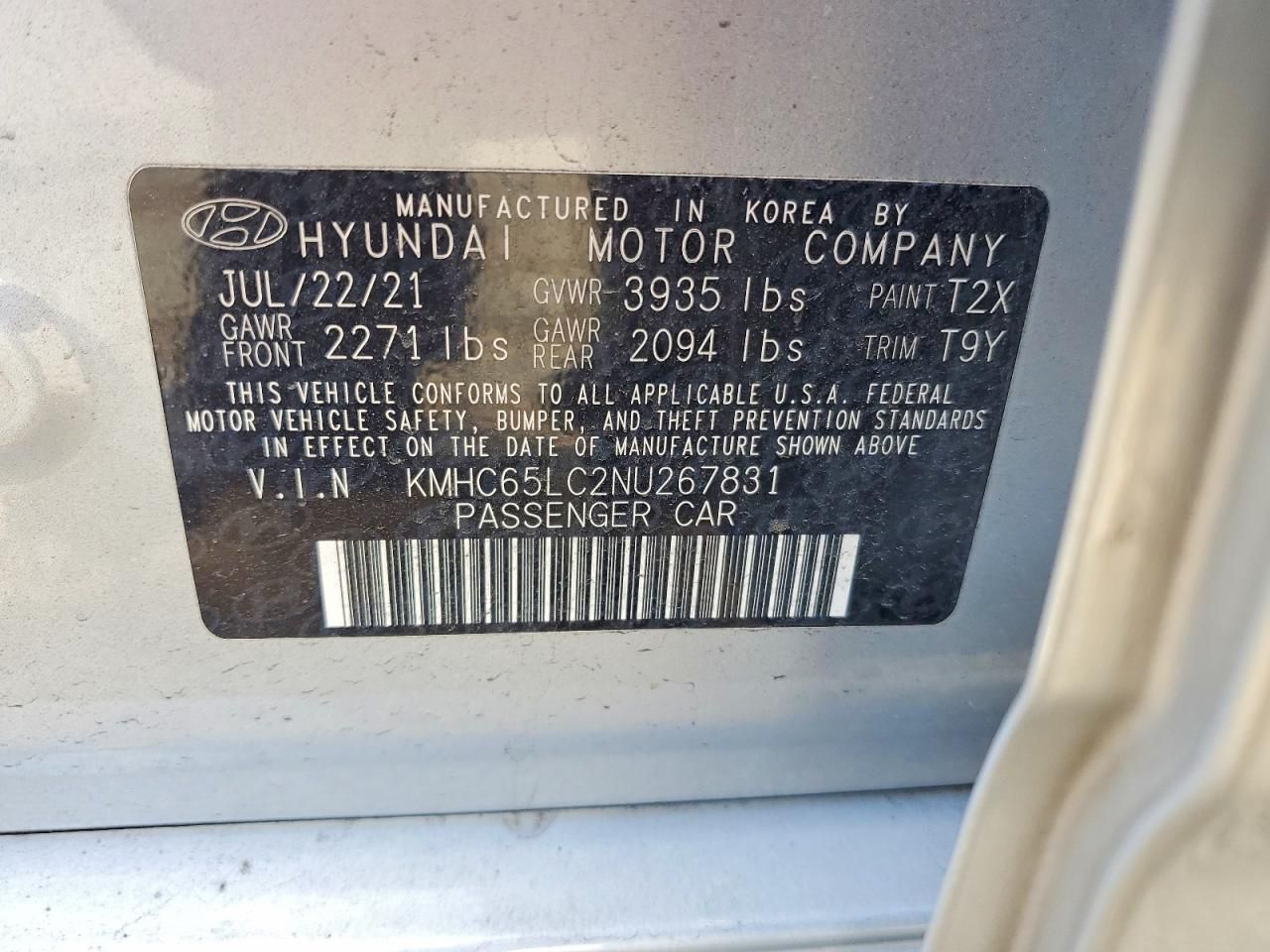 2022 Hyundai Ioniq Blue