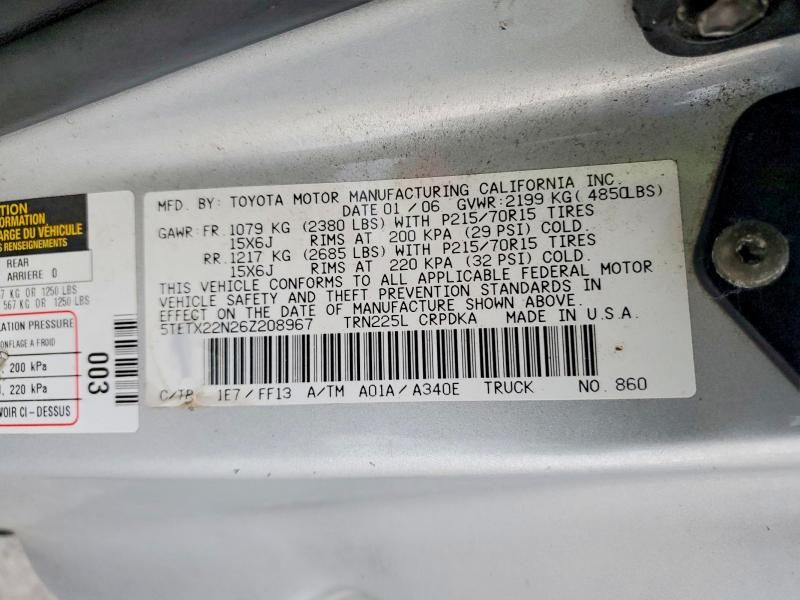 2006 Toyota Tacoma Access cab