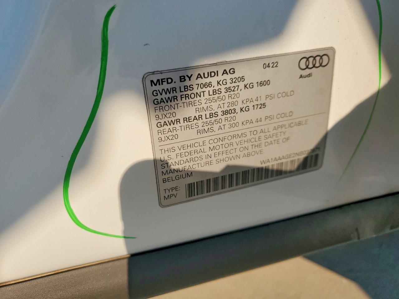 2022 Audi E-tron Premium