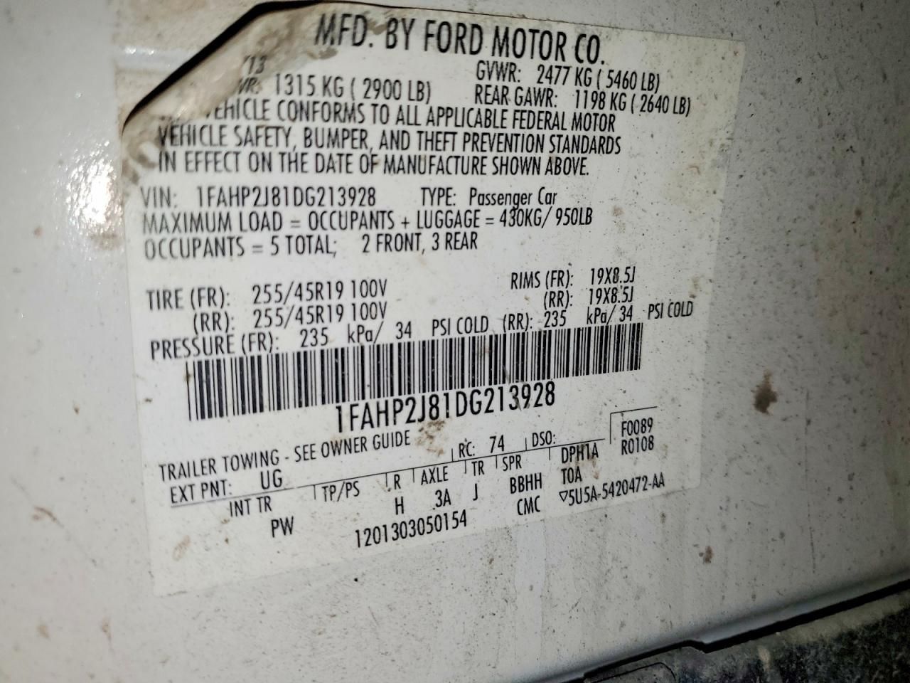 2013 Ford Taurus Limited