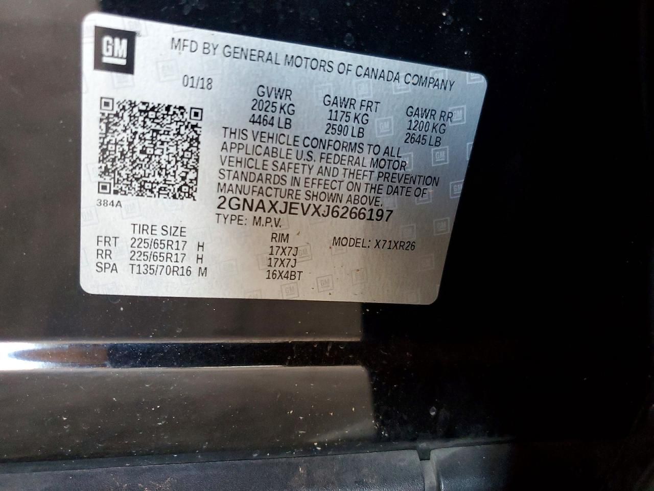 2018 Chevrolet Equinox lt