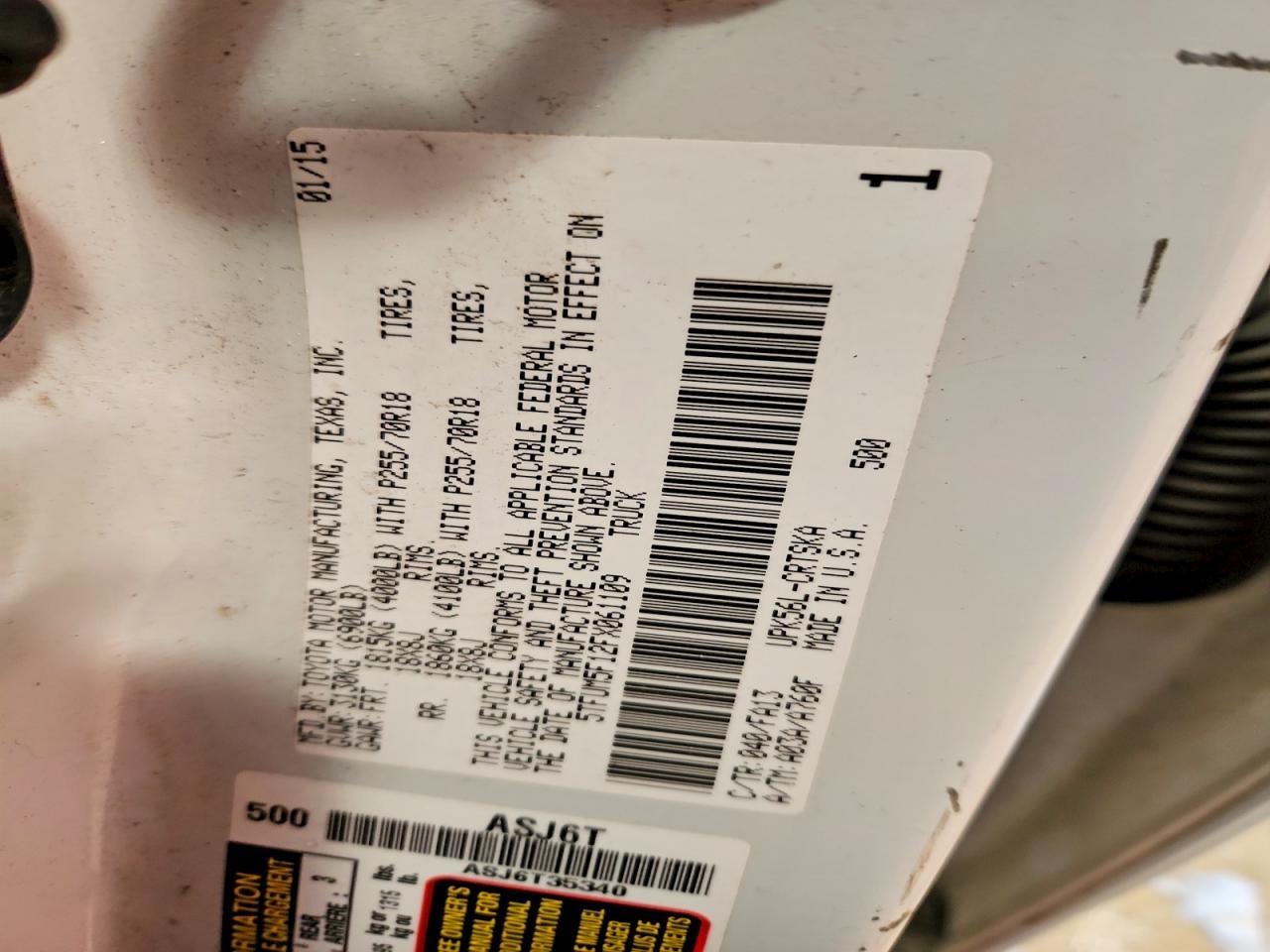 2015 Toyota Tundra SR